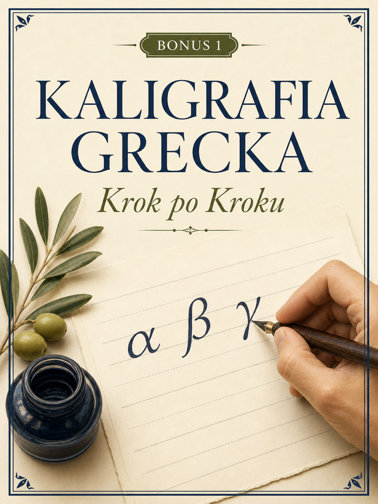 Okładka: Kaligrafia Grecka Krok po Kroku